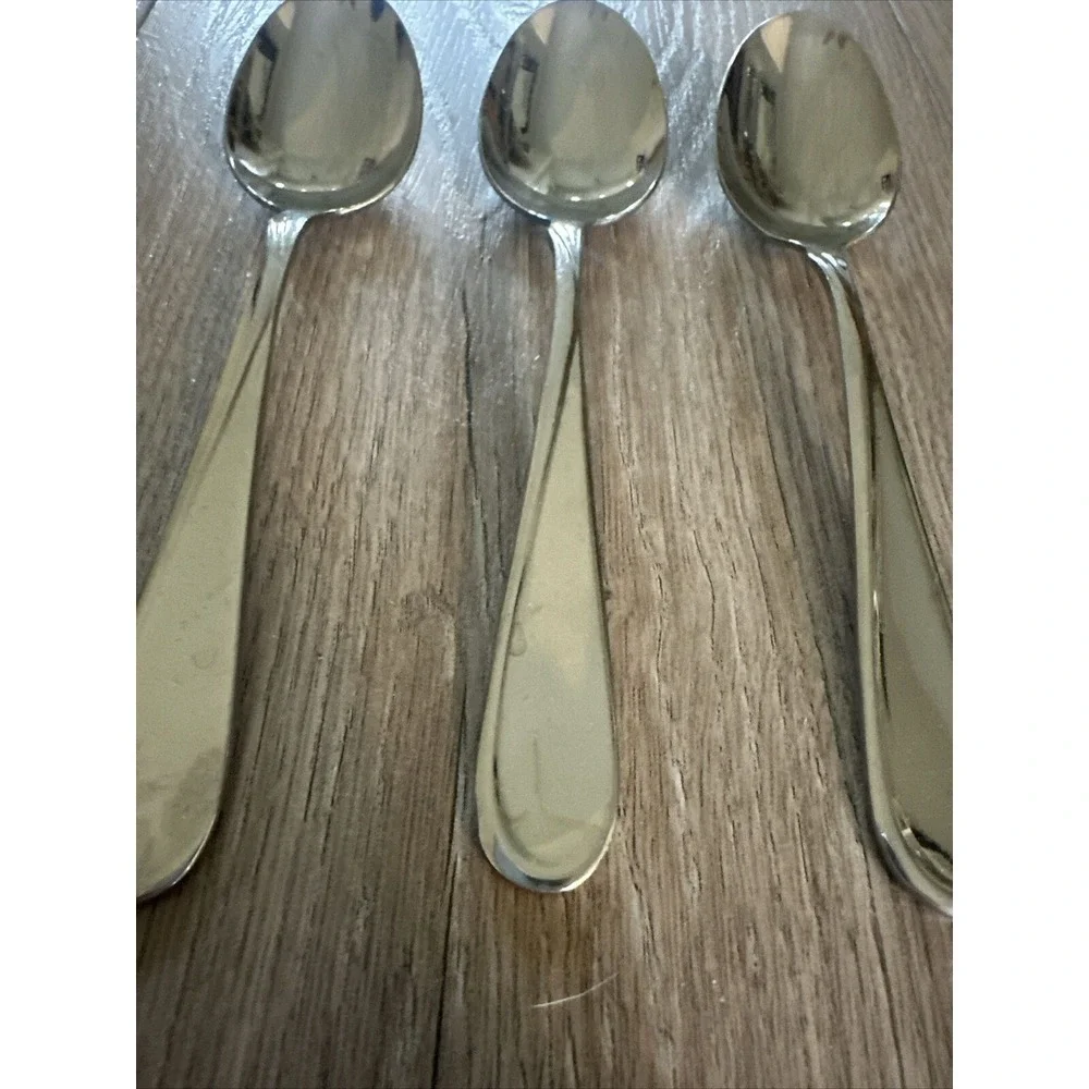 3‎ PCs Oneida FLIGHT RELIANCE Stainless OVAL PLACE SPOONS USA Textured